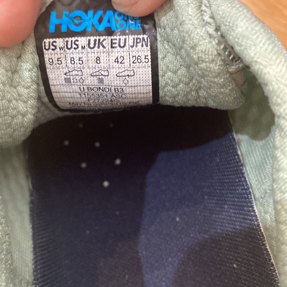 Hoka One One Bondi B3LS Trainer Aloe Vera women shoes. - Picture 7 of 8